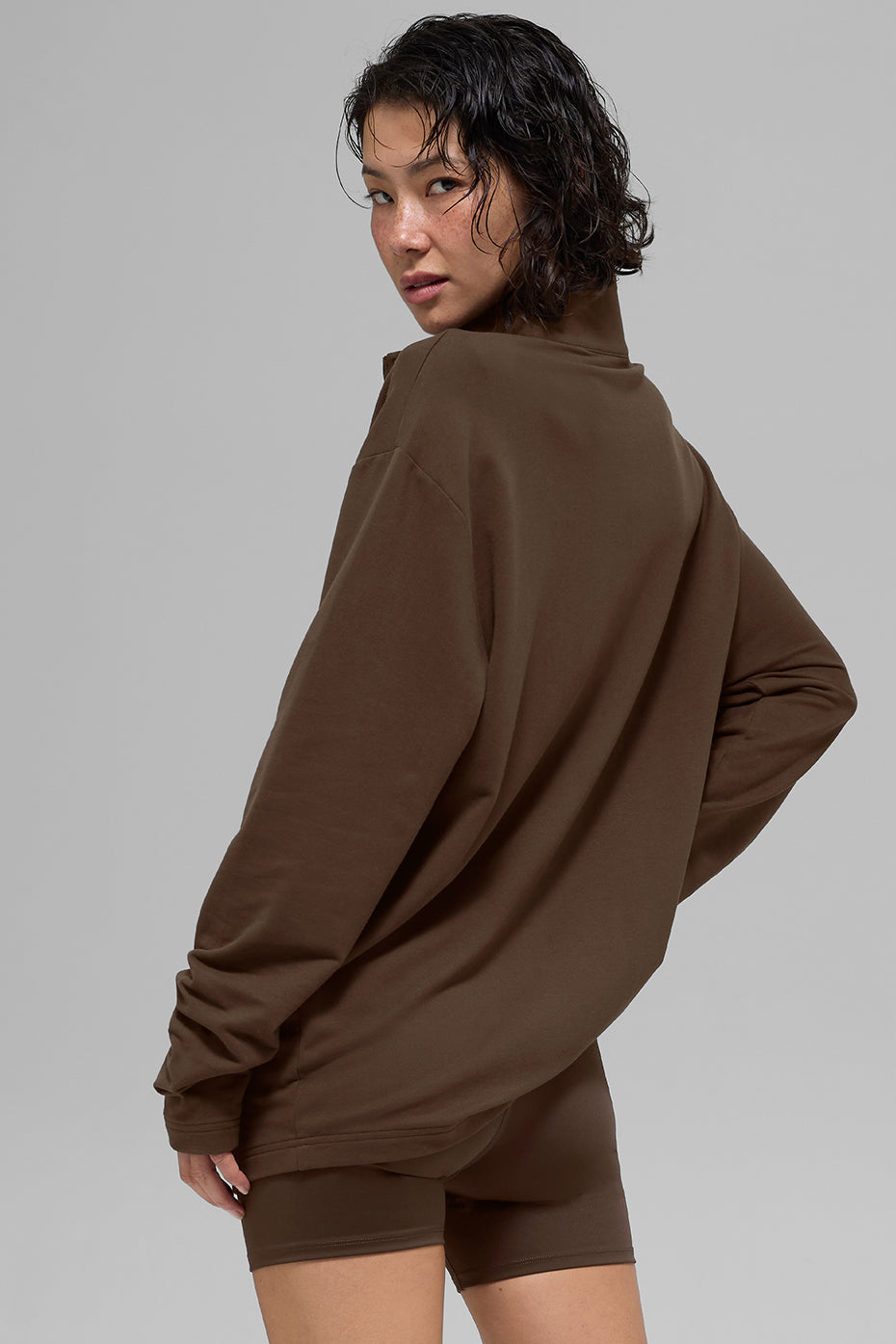 Alo Yoga Women'S Double Take Long Sleeve 1/4 Zip
