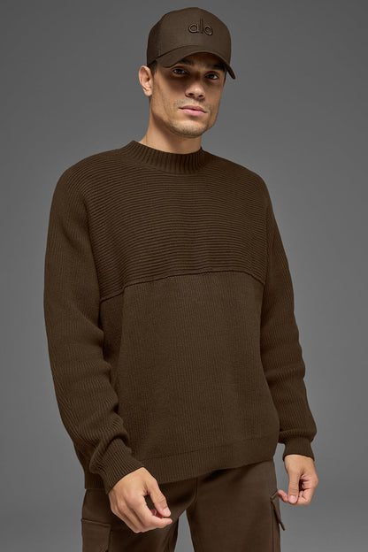 Alo Yoga Domain Shift Rib Knit Sweater Crew