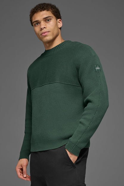 Alo Yoga Domain Shift Rib Knit Sweater Crew