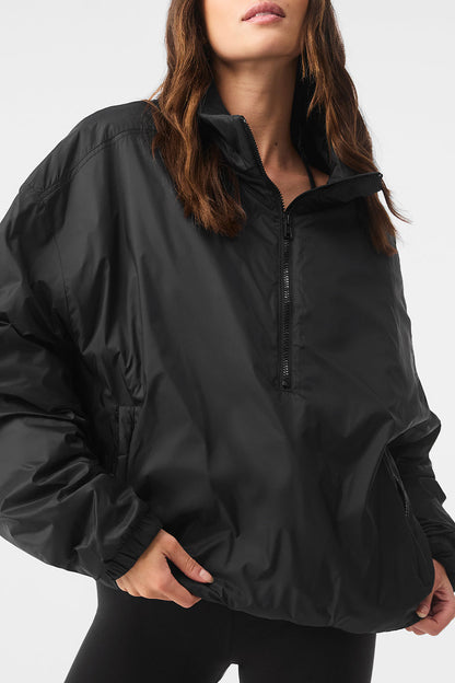 Alo Yoga Women'S Latitude Light Weight 1/2 Zip Pullover Jacket