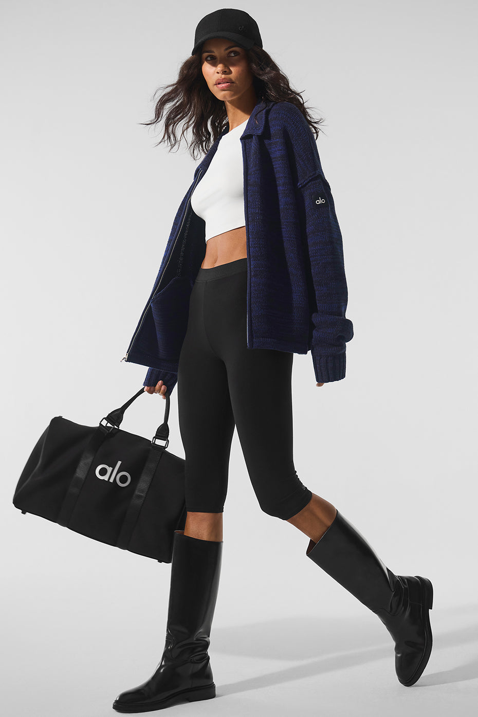 Alo Yoga Women'S Heritage Full Zip Sweater