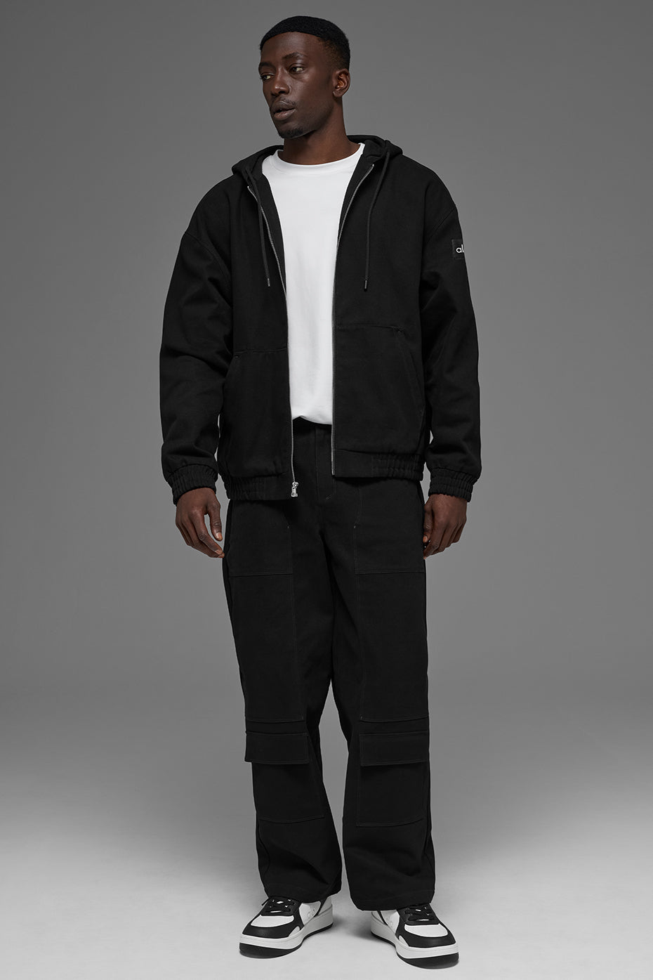 Alo Yoga Cotton Canvas Full Zip Hoodie