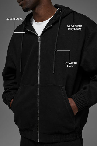 Alo Yoga Cotton Canvas Full Zip Hoodie