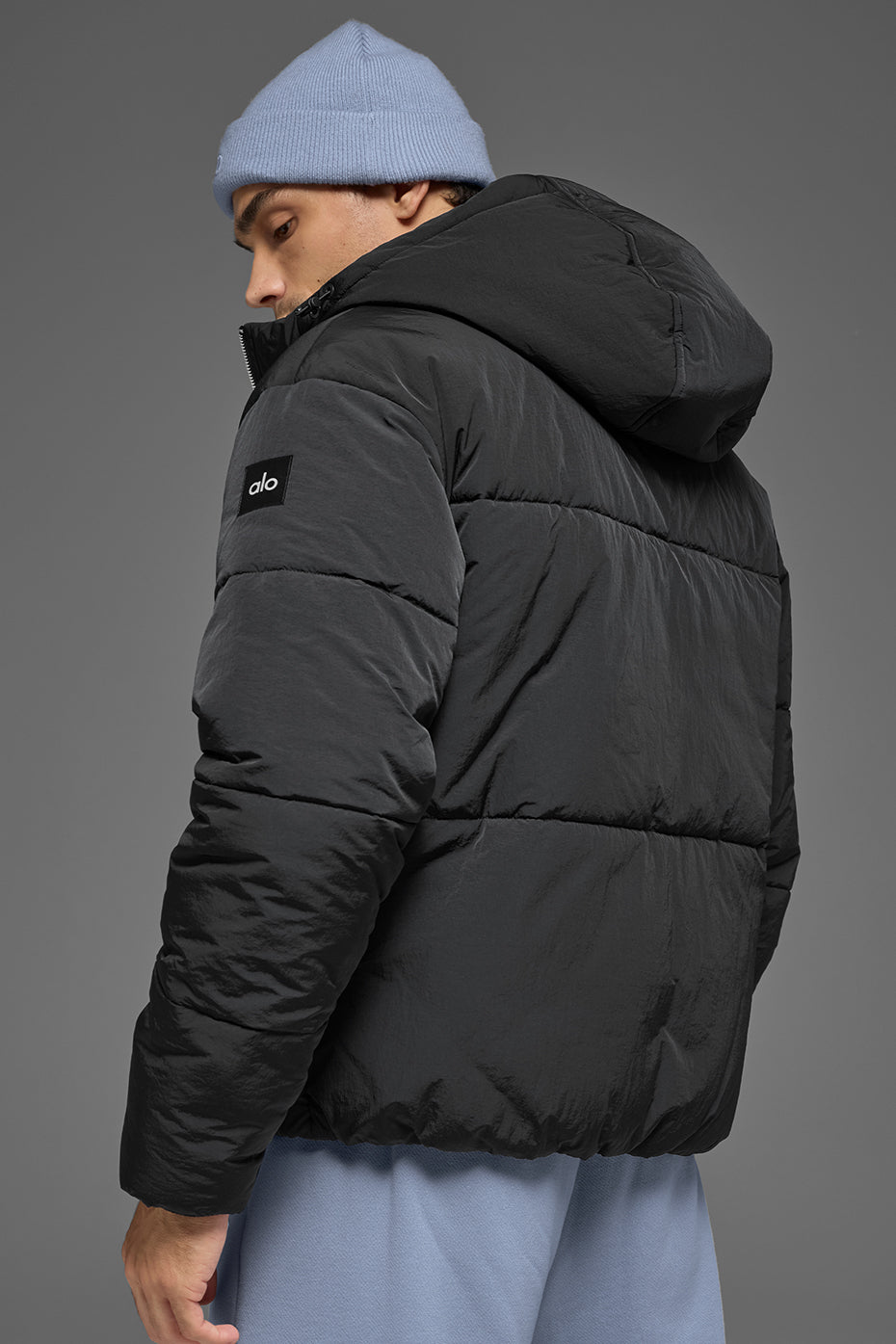Alo Yoga Crinkle Nylon Hooded Stage Puffer