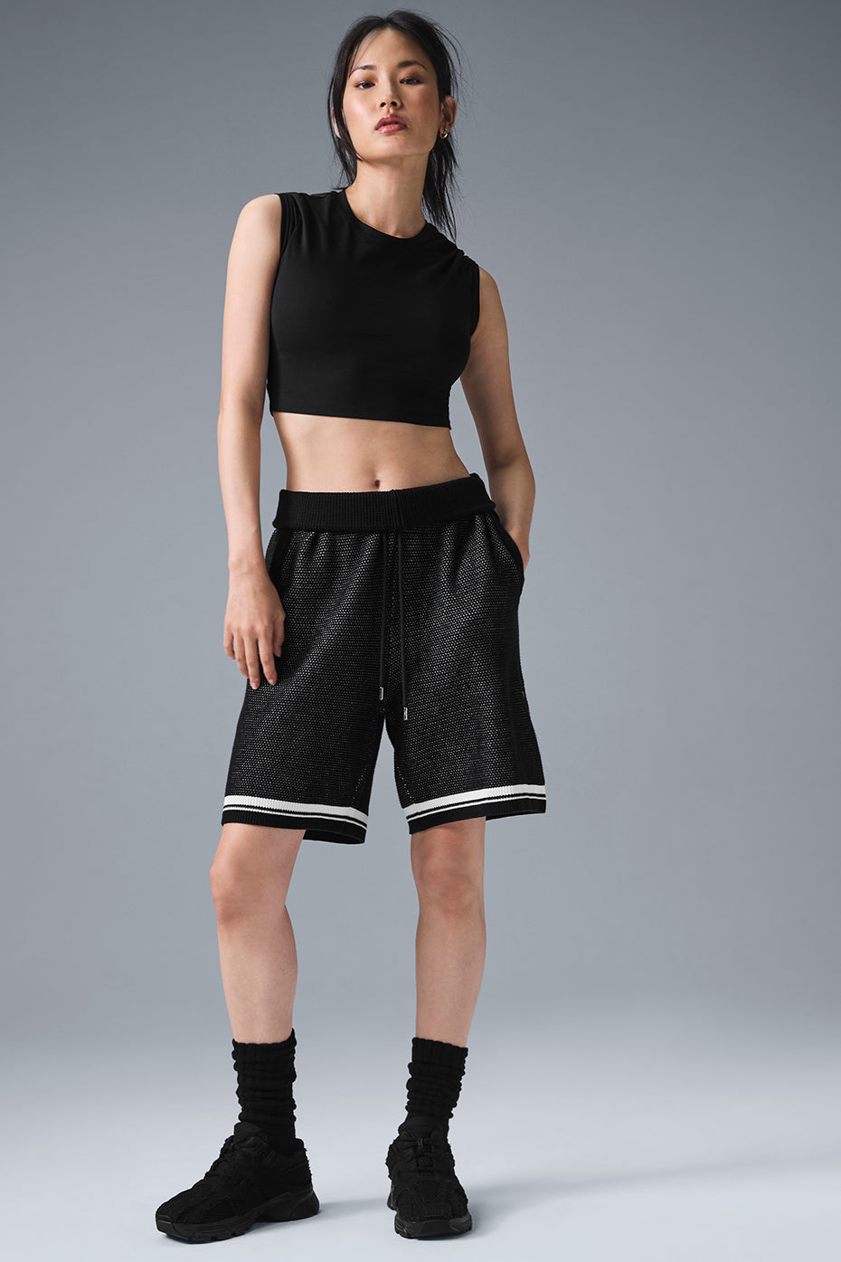 Alo Yoga Women'S 7" Sports Club Sweater Knit Basketball Short