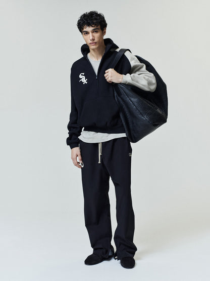Essentials White Sox Raglan Half Zip Sport Hoodie Black