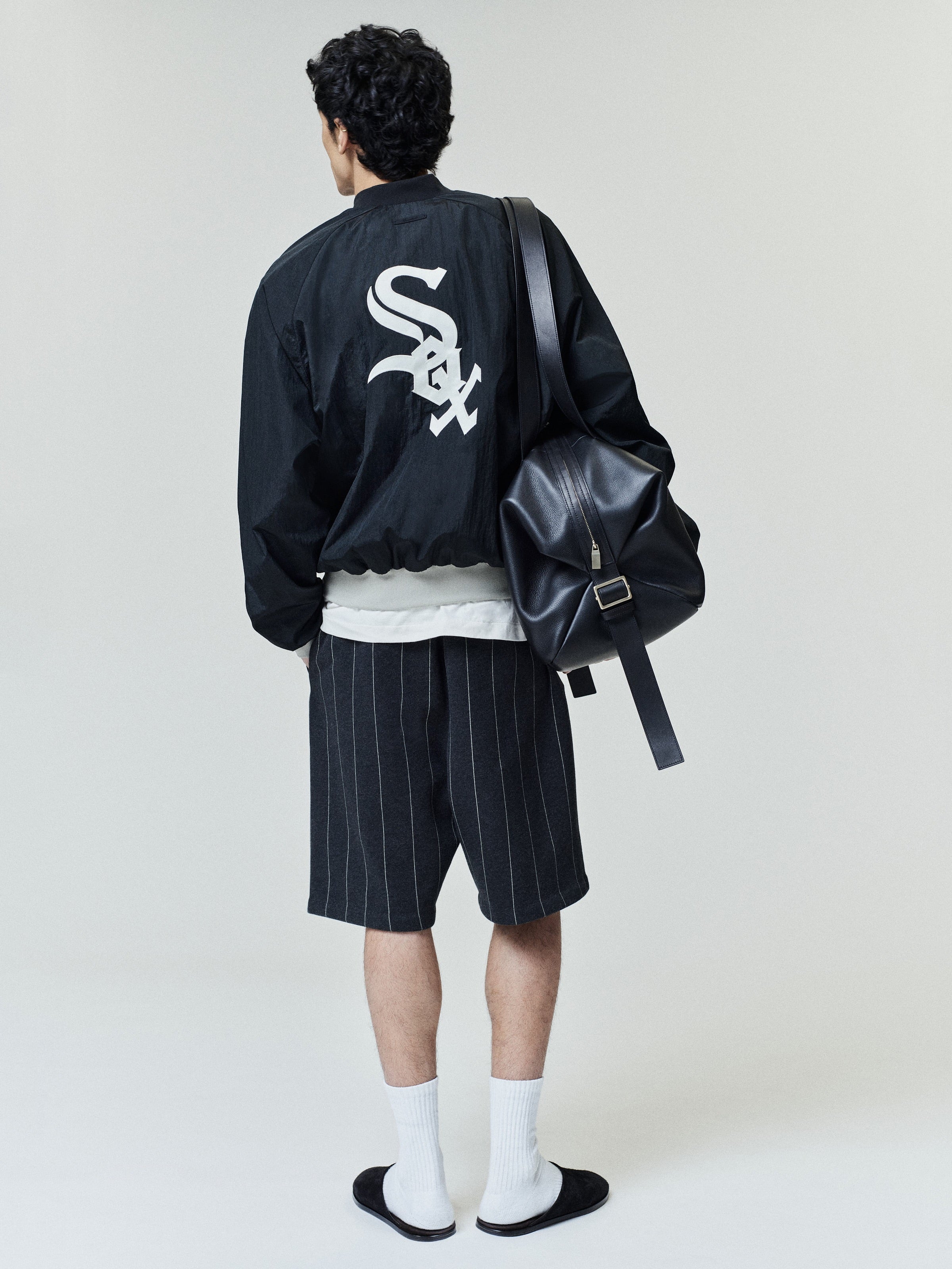 Essentials White Sox Half Zip Pullover Black