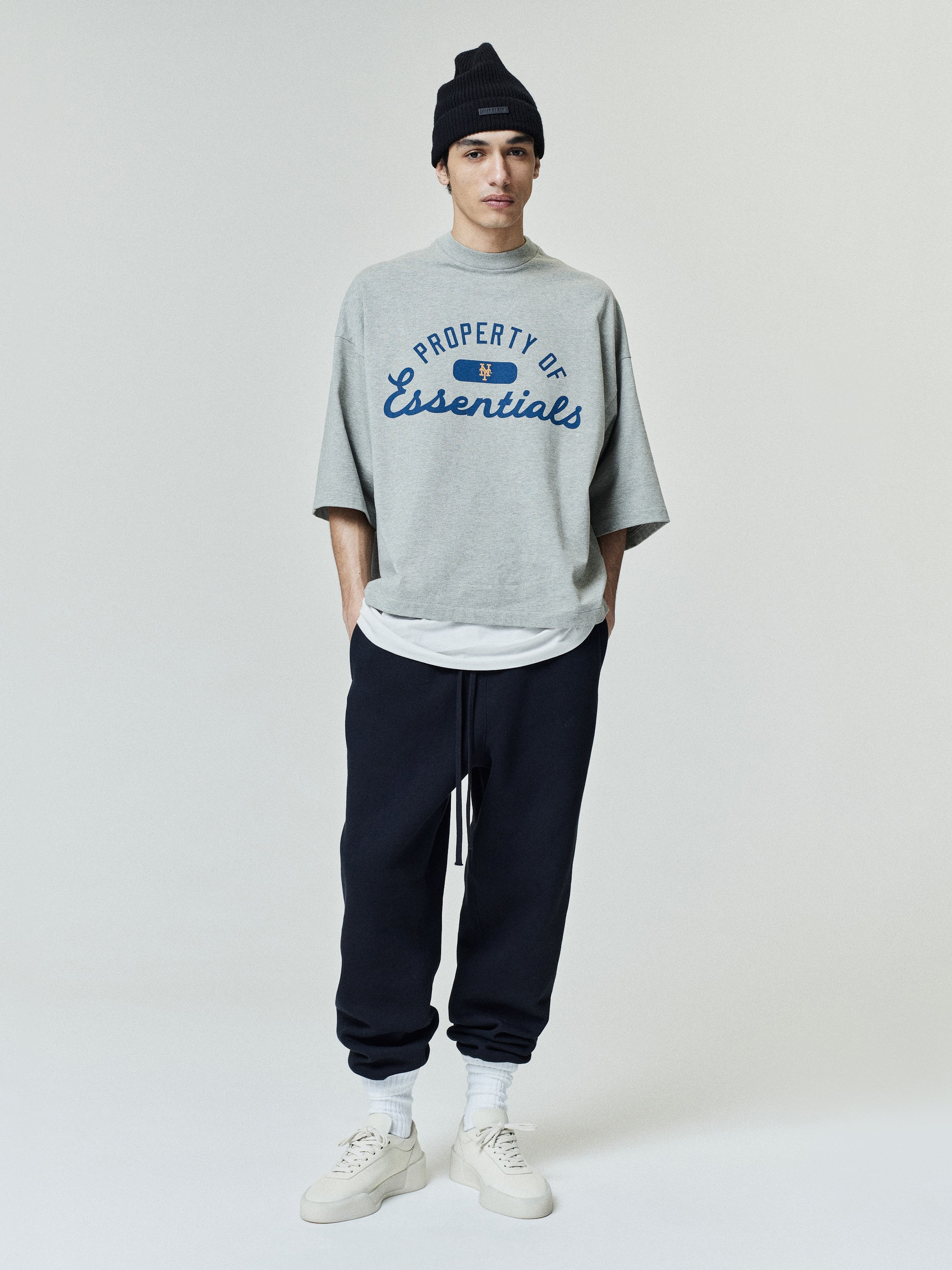 Essentials Mets Merch Tee Concrete Heather