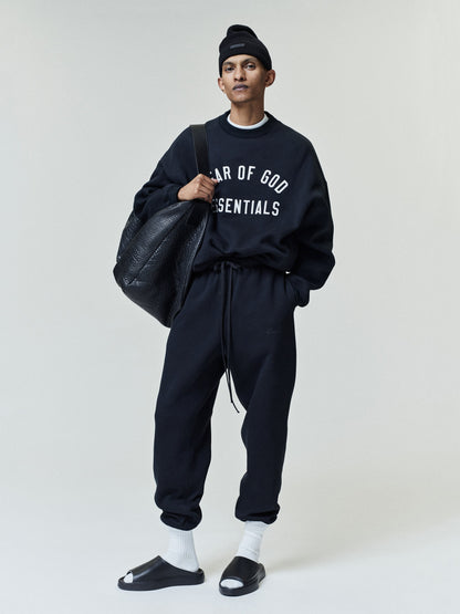 Essentials Varsity 90S Crewneck Sweatshirt Vintage Black