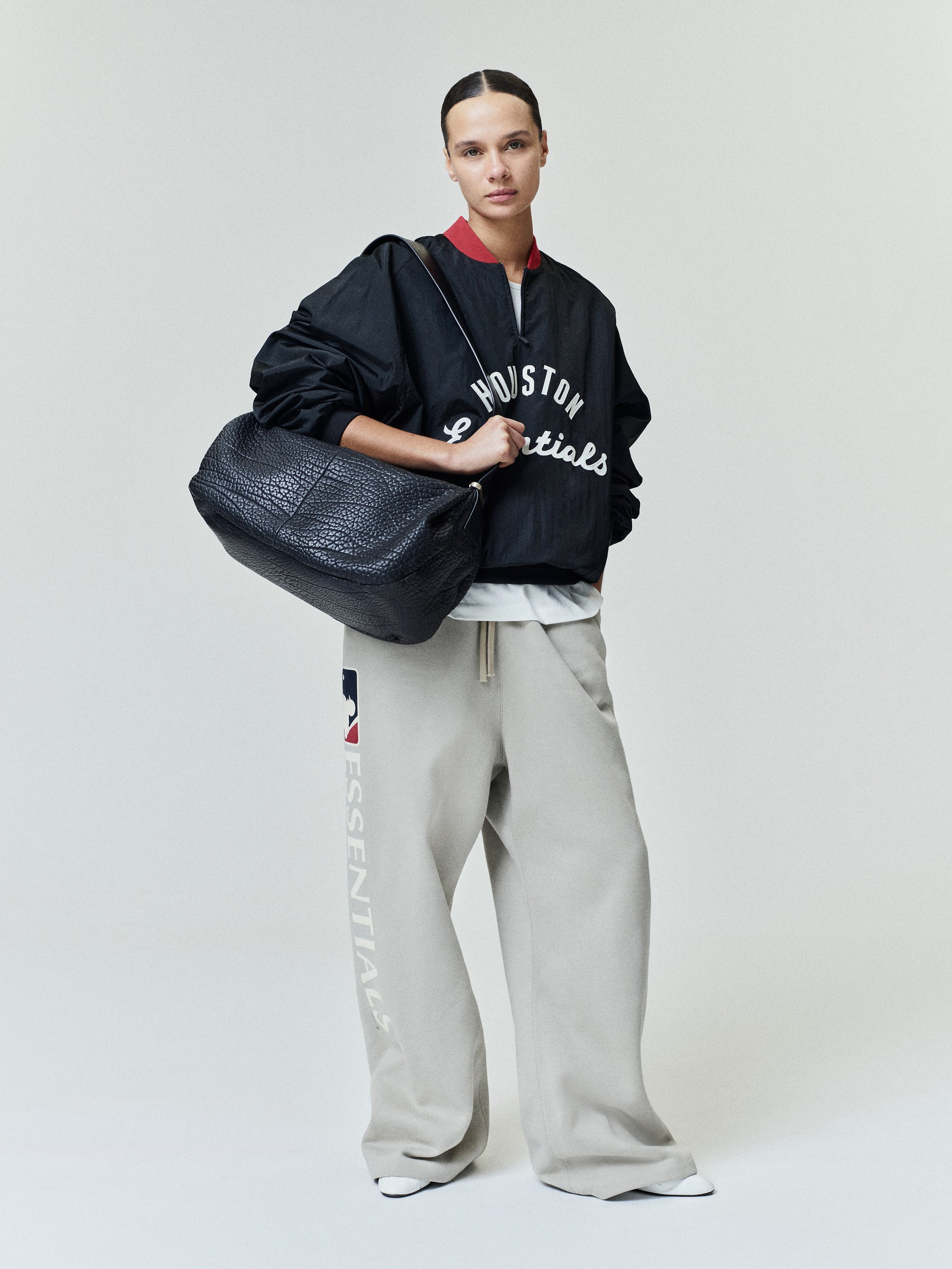 Essentials Astros Half Zip Pullover Black