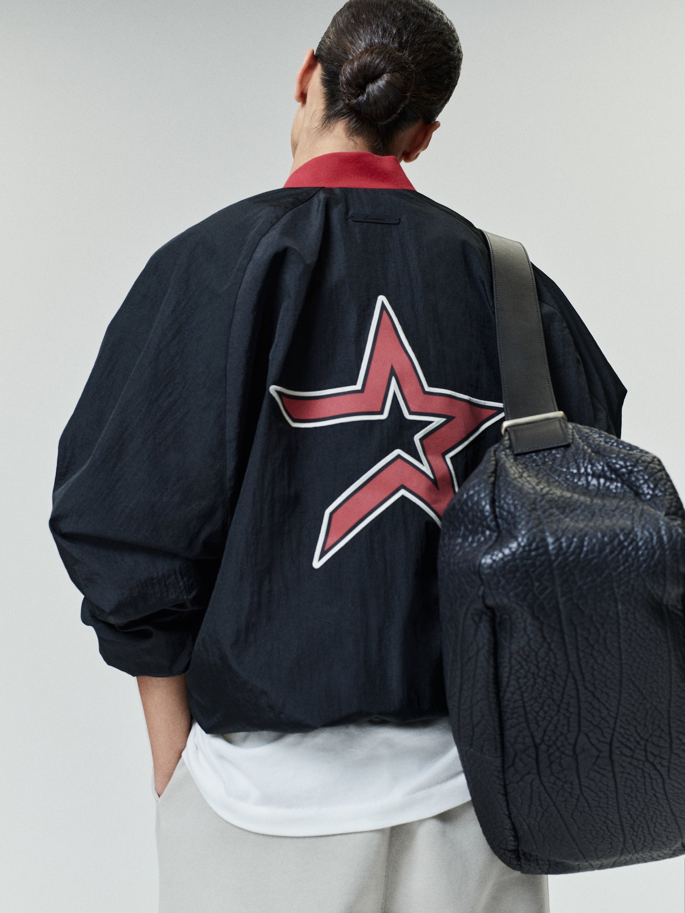 Essentials Astros Half Zip Pullover Black