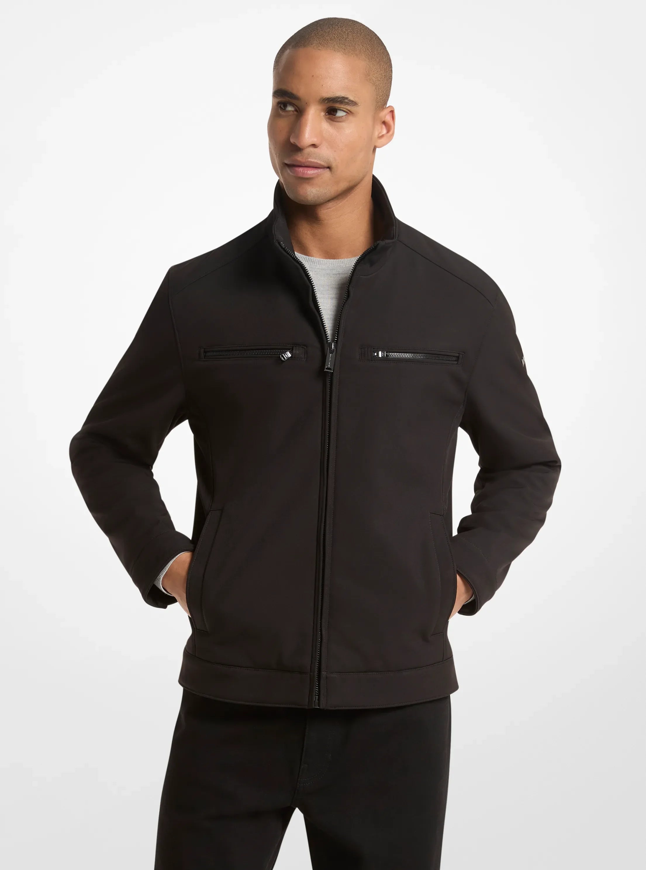 Michael Kors Zip-Up Jacket BLACK
