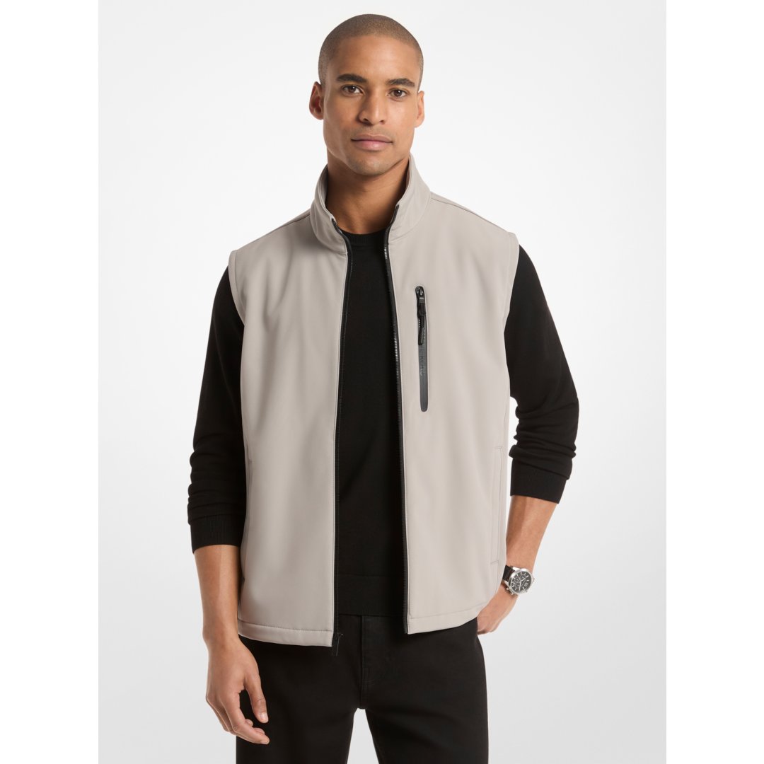 Michael Kors Zip-Up Vest PEARL GREY