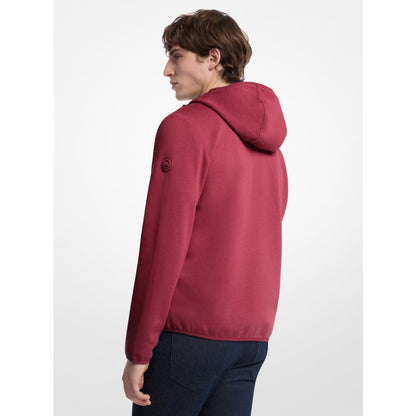 Michael Kors Galway Quilted Mixed-Media Jacket CHERRY