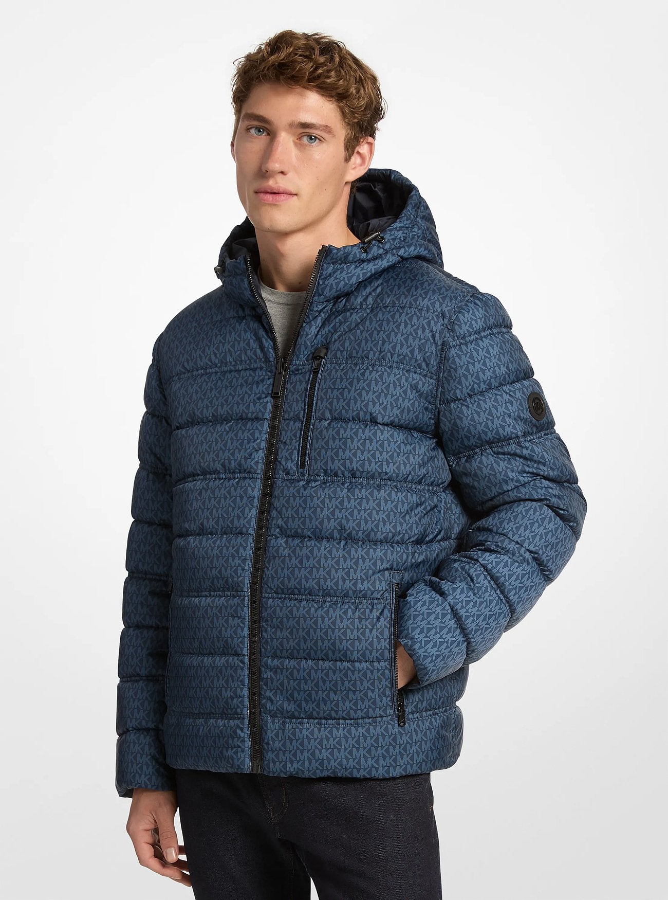 Michael Kors Signature Logo Reversible Jacket MIDNIGHT