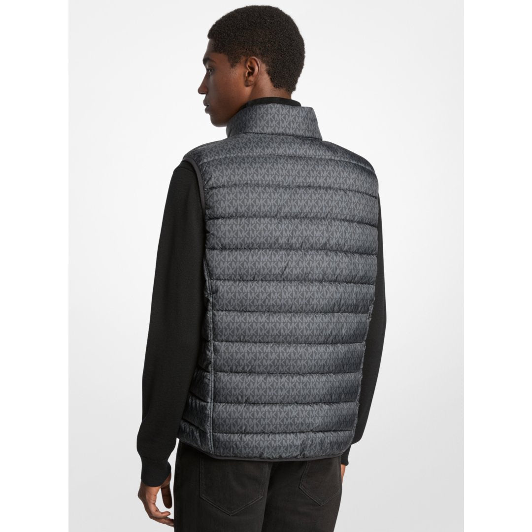 Michael Kors Abbou Signature Logo Reversible Vest BLACK