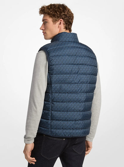 Michael Kors Abbou Signature Logo Reversible Vest MIDNIGHT