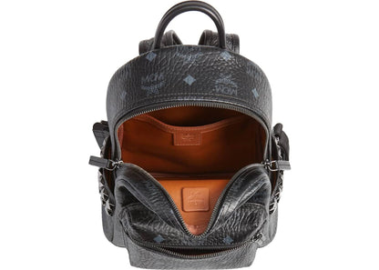 mcm stark backpack visetos side studs mini black 