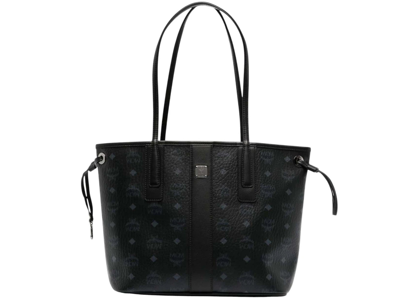 Mcm Liz Reversible Visetos Small Tote Bag Black