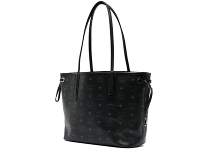 Mcm Liz Reversible Visetos Small Tote Bag Black