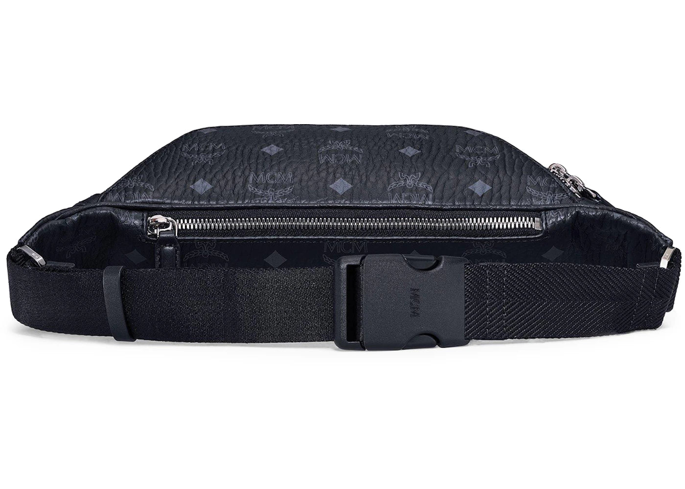 Mcm Slim Fursten Belt Bag Medium Visetos Black