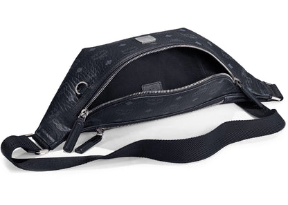 Mcm Slim Fursten Belt Bag Medium Visetos Black
