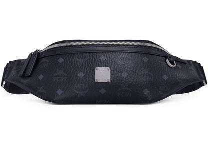Mcm Slim Fursten Belt Bag Medium Visetos Black