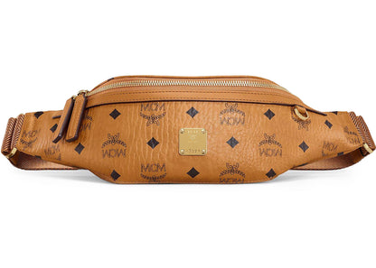 Mcm Slim Fursten Belt Bag Small Visetos Cognac