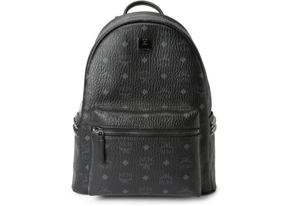Mcm Stark Backpack Visetos Side Studs Small/Medium Black