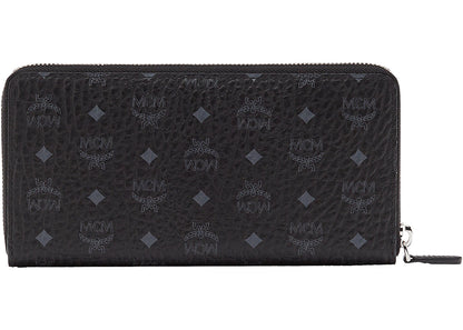 Mcm Zip Around Wallet Visetos Large Black
