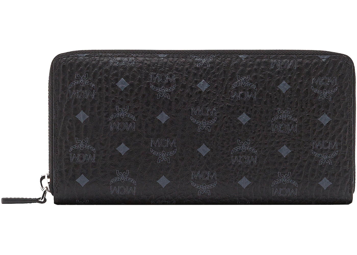 Mcm Zip Around Wallet Visetos Large Black