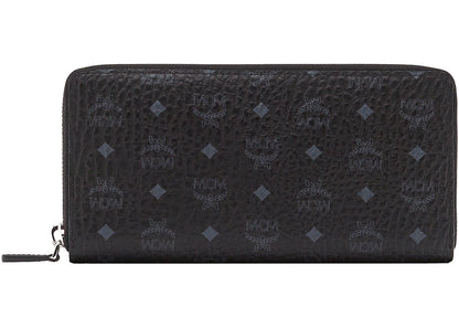 Mcm Zip Around Wallet Visetos Large Black
