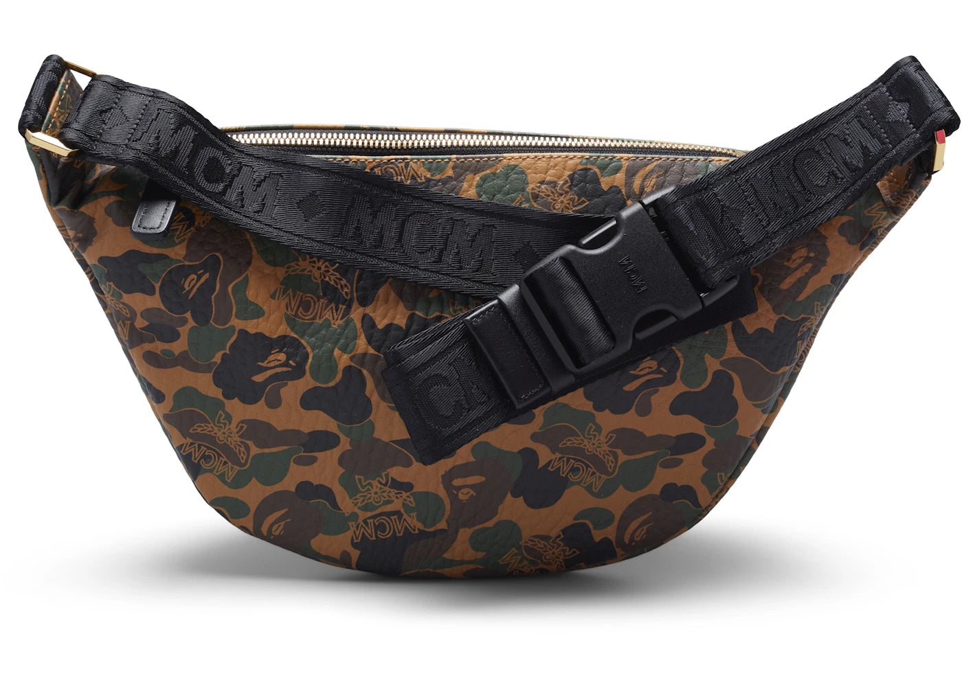 Mcm X Bape Stark Belt Bag Medium Visetos Camo