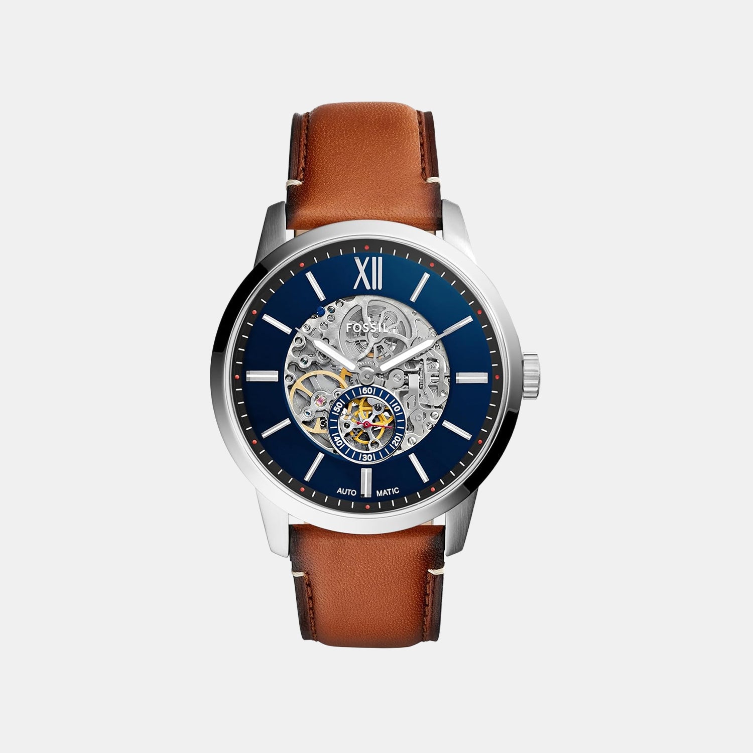 Fossil Townsman Men Automatic Blue Dial Analog Leather Watch Me3154
