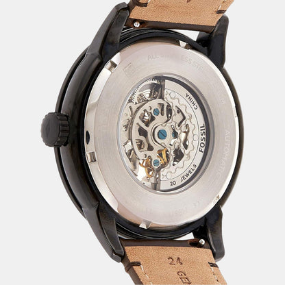 Fossil Towns Men Automatic Brown Dial Analog Leather Watch Me3155