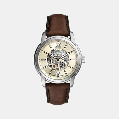 Fossil Fossil Heritage Men Automatic Cream Dial Analog Leather Watch Me3264