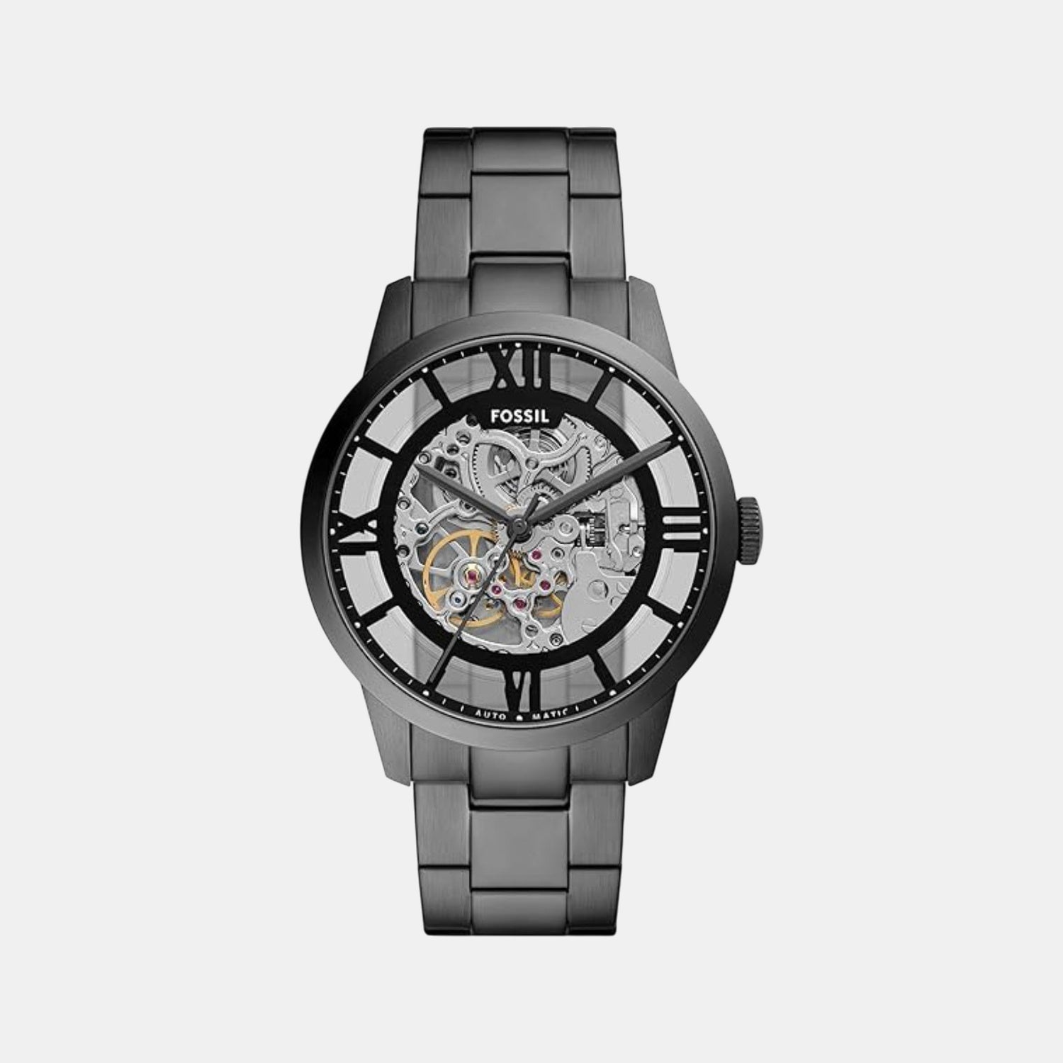 Fossil Townsman Men Automatic Transparent Dial Analog Stainless Steel Watch Me3268