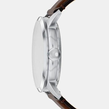 Fossil Townsman Men Automatic Silver Dial Analog Leather Watch Me3270