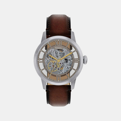 Fossil Townsman Men Automatic Silver Dial Analog Leather Watch Me3270