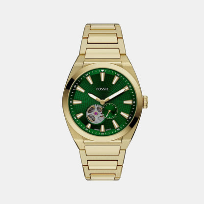 Fossil Everett Men Automatic Green Dial Analog Stainless Steel Watch Me3276