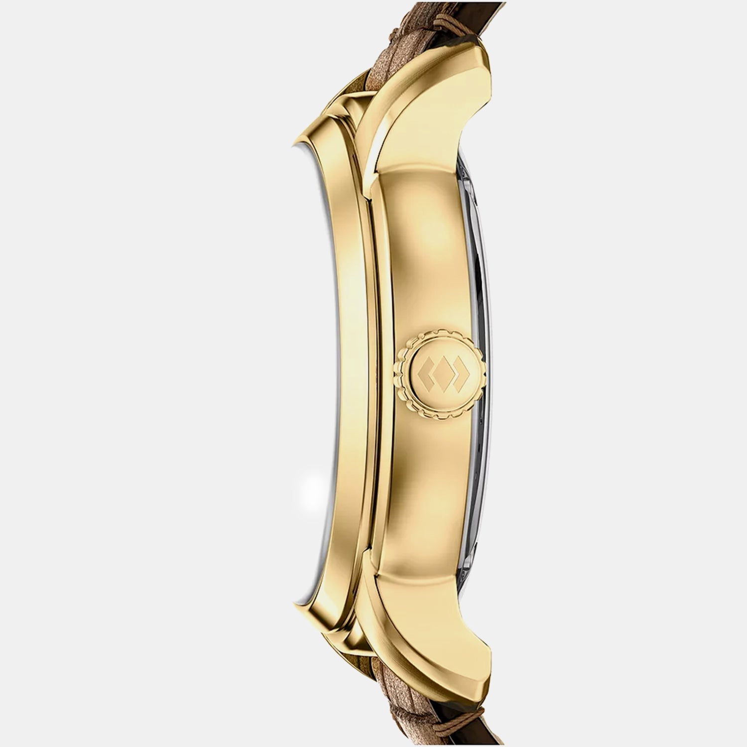 Fossil Men Automatic Gold Dial Analog Leather Watch Me3279