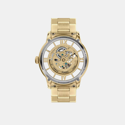 Fossil Men Automatic Gold Dial Analog Stainless Steel Watch Me3280