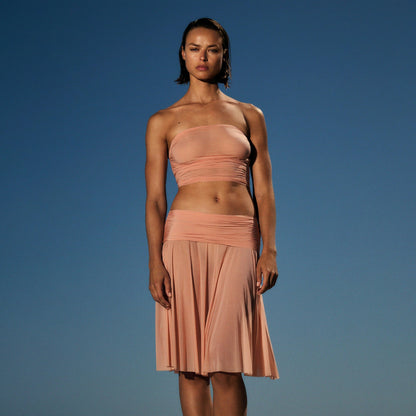 MILKY SHEER MIDI SKIRT