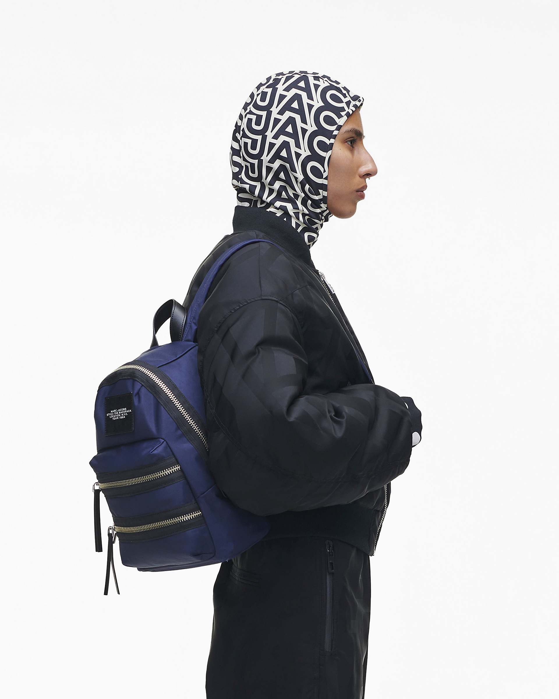 Marc Jacobs Marc Jacobs The Biker Nylon Medium Backpack Midnight Blue Midnight Blue