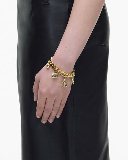 Marc Jacobs Marc Jacobs The Mini Icon Charm Bracelet Light Antique Gold Light Antique Gold