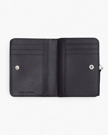 Marc Jacobs Marc Jacobs The Utility Snapshot Mini Compact Wallet Wolf Grey Multi Wolf Grey Multi