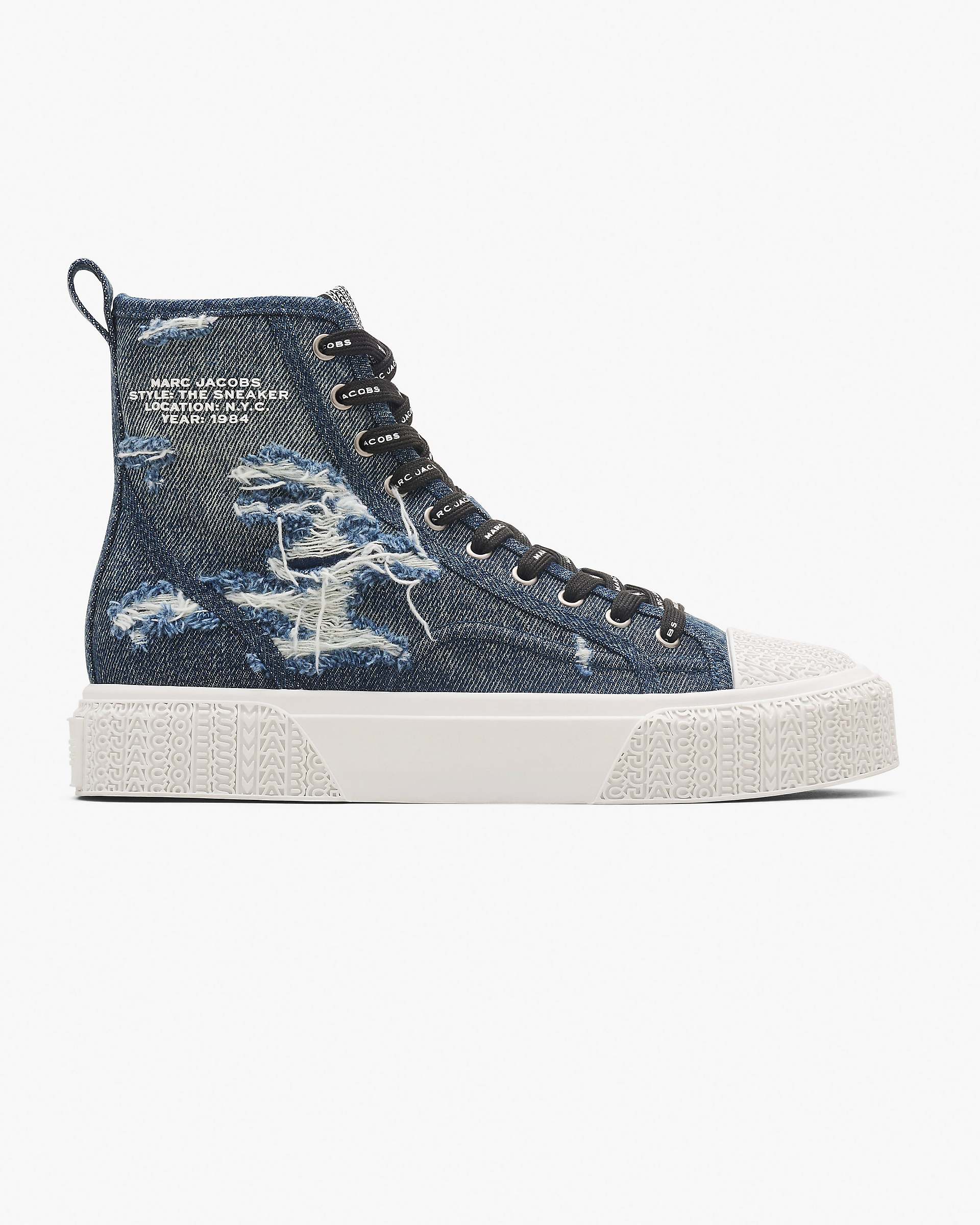 Marc Jacobs Marc Jacobs The Rip And Repair Denim High Top Sneaker Punk Indigo Punk Indigo