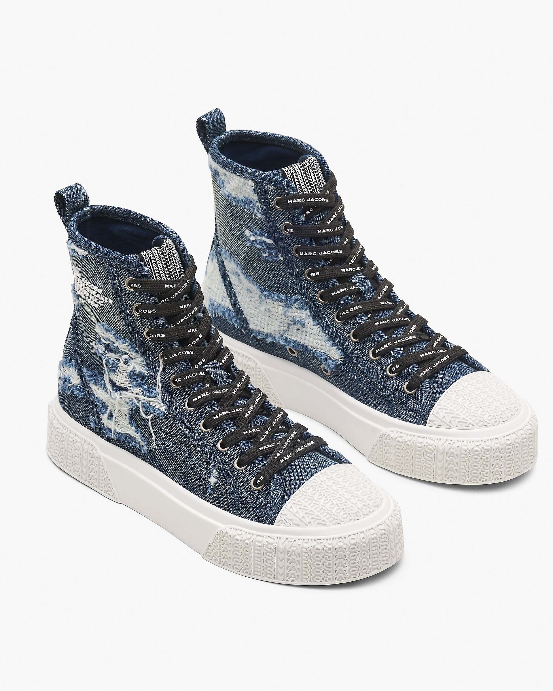Marc Jacobs Marc Jacobs The Rip And Repair Denim High Top Sneaker Punk Indigo Punk Indigo