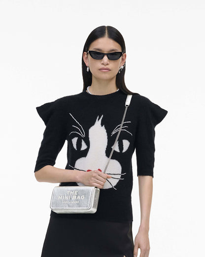 Marc Jacobs Marc Jacobs The Metallic Leather Chain Mini Bag Silver Silver