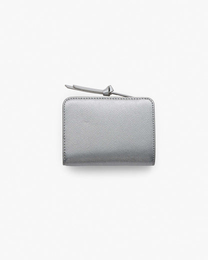 Marc Jacobs Marc Jacobs The Metallic Utility Snapshot Mini Compact Wallet Silver Silver